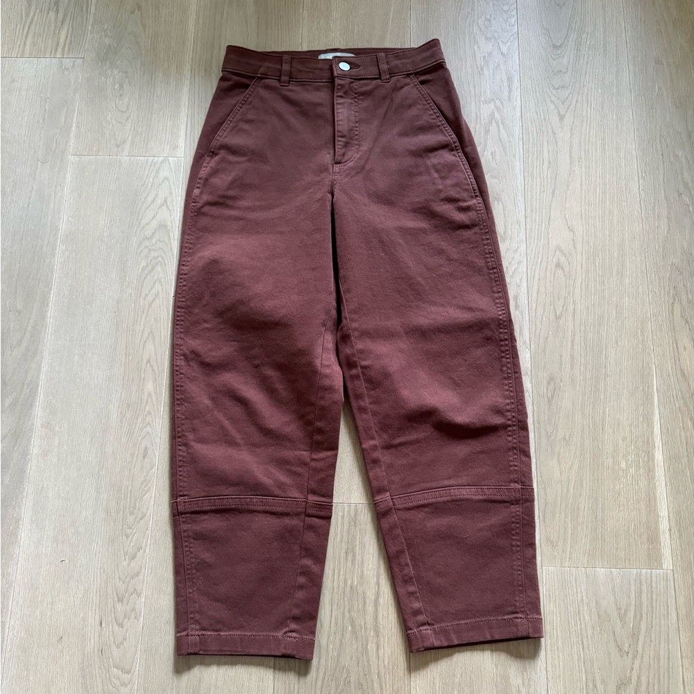 Everlane Wide-Leg Ankle Pants in Rust
